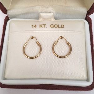 14 K Gold hoop earrings